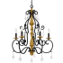 Quoizel Althea 5 Light 26" Wide Crystal Candle Style Chandelier Matte Black