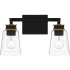 Quoizel Almany 2 Light 16" Wide Vanity Light Matte Black