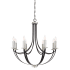 Quoizel Alana 8 Light 30" Wide Single Tier Candle Style Chandelier with Crystal Accents Mystic Black