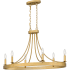 Quoizel 6 Light 36" Wide Taper Candle Style Chandelier Light Gold