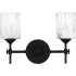 Quoizel Aria 2 Light 15" Wide Vanity Light Matte Black