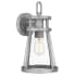 Quoizel Barber 15" Tall Wall Sconce with Seedy Glass Shade Antique Brushed Aluminum