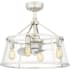Quoizel 22 Inch Indoor Fandelier with Remote Control Polished Nickel