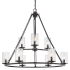 Quoizel Buchanan 9 Light 33" Wide Chandelier with Glass Cylinder Shade Western Bronze