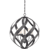 Quoizel Blacksmith 5 Light 26" Wide Pillar Candle Globe Chandelier with Glass Shades Old Black