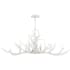 Quoizel Brosh 6 Light 42" Wide Antler Candle Style Chandelier Antique White