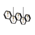 Quoizel Bismarck 5 Light 40" Wide Linear Chandelier Earth Black