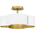 Quoizel 4 Light 14" Wide Semi-Flush Ceiling Fixture White Lustre