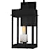 Quoizel Carmen 13" Tall Outdoor Wall Sconce with Clear Glass Shade Matte Black