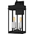Quoizel Carmen 2 Light 16" Tall Outdoor Wall Sconce with Clear Glass Shade Matte Black