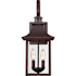 Quoizel Chancellor 2 Light 19" High Outdoor Wall Sconce with Clear Glass Shade Copper Bronze