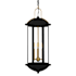 Quoizel Crestfield 3 Light 10" Wide Outdoor Mini Pendant with Clear Glass Shade Matte Black