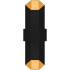 Quoizel Chasm 21" Tall LED Outdoor Wall Sconce Matte Black / Gold
