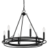 Quoizel Calliope 6 Light 27" Wide Taper Candle Style Chandelier Matte Black