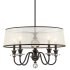 Quoizel Ceremony 5 Light 25" Wide Single Tier Candle Style Chandelier with Crystal Accents Palladian Bronze