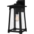 Quoizel Drescher 18" Tall Outdoor Wall Sconce with Seedy Glass Shade Matte Black