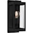 Quoizel Eastover 13" Tall Outdoor Wall Sconce with Clear Glass Shade Earth Black