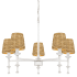 Quoizel Flannery 5 Light 26" Wide Chandelier with Natural Seagrass Shades Antique White