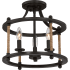 Quoizel Frontier 3 Light 13" Wide Semi-Flush Mount Ceiling Fixture Imperial Bronze