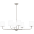Quoizel Gallagher 6 Light 42" Wide Chandelier Brushed Nickel