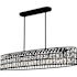 Quoizel Gibson 5 Light 42" Wide Crystal Linear Chandelier Matte Black
