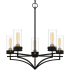 Quoizel Hillside 5 Light 27" Wide Chandelier Matte Black