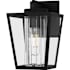 Quoizel Jett 10" Tall Outdoor Wall Sconce with Clear Glass Shade Matte Black