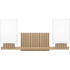 Quoizel Joyner 2 Light 16" Wide Bathroom Vanity Light with Etched Opal Shades Bronze Gold