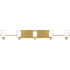 Quoizel Kolt 5 Light 42" Wide LED Bathroom Vanity Light with Outer Clear Glass and Heavy Sand Blast Inner Glass Brushed Gold