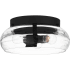Quoizel Lucy 3 Light 14" Wide Semi-Flush Ceiling Fixture with Optic Glass Shade Matte Black