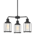 Quoizel Ludlow 3 Light 20" Wide Chandelier with Clear Glass Shades Earth Black