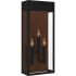 Quoizel Maren 3 Light 24" Tall Wall Sconce with Clear Glass Shade Matte Black