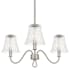 Quoizel McKinney 3 Light 22" Wide Taper Candle Chandelier with Swirl Glass Shades Brushed Nickel
