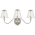 Quoizel McKinney 3 Light 23" Wide Vanity Light with Swirl Glass Shades Brushed Nickel