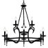 Quoizel Octavia 8 Light 32" Wide Taper Candle Style Chandelier Earth Black