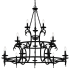 Quoizel Octavia 16 Light 46" Wide Taper Candle Style Chandelier Earth Black