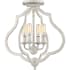 Quoizel O'Keefe 4 Light 15" Wide Semi-Flush Ceiling Fixture Antique White