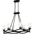 Quoizel 6 Light 33" Wide Ring Chandelier Earth Black