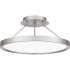 Quoizel 15" Wide LED Semi-Flush Ceiling Fixture Brushed Nickel