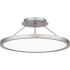 Quoizel 20" Wide LED Semi-Flush Ceiling Fixture Brushed Nickel