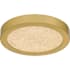 Quoizel Outskirts 8" Wide LED Flush Mount Ceiling Fixture with Alabaster Acrylic Lens Brushed Gold