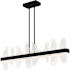 Quoizel Aurelia 42" Wide LED Abstract Linear Chandelier Matte Black