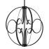 Quoizel Clairon 24" Wide LED Abstract Chandelier Matte Black