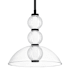 Quoizel Elway 12" Wide LED Pendant with Ribbed Glass Shades Matte Black