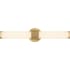 Quoizel Kaye 2 Light 23" Wide LED Bath Bar with Etched Glass Shades Aged Brass