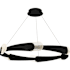 Quoizel Saffron 34" Wide LED Abstract Ring Chandelier Matte Black