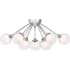Quoizel Spellbound 9 Light 23" Wide Semi-Flush Globe Ceiling Fixture with Glass Shades Polished Chrome