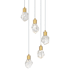 Quoizel Skye 15" Wide LED Crystal Multi Light Pendant Brushed Gold