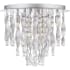 Quoizel Twinkle 6 Light 16" Wide Flush Mount Waterfall Ceiling Fixture Polished Chrome
