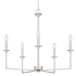 Quoizel Prescott 5 Light 26" Wide Taper Candle Style Chandelier Brushed Nickel